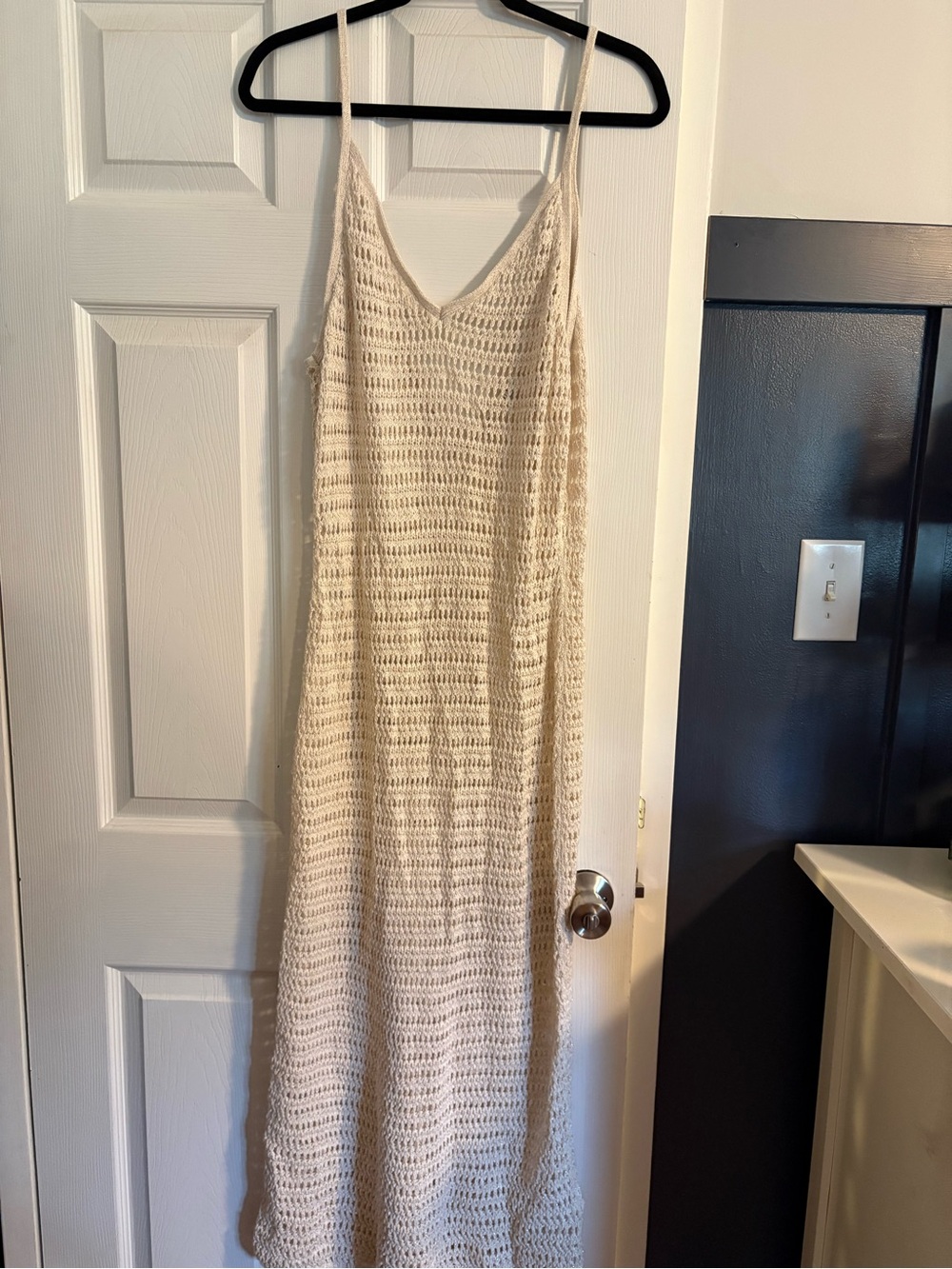 Abercrombie & Fitch Cream Crochet Maxi Dress | Beach Dress